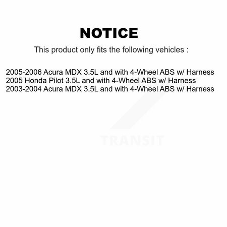 Mpulse Front Left ABS Wheel Speed Sensor For Acura MDX Honda Pilot 3.5L with 4-Wheel SEN-2ABS2197